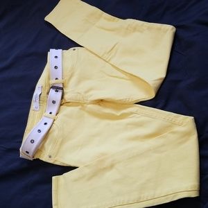 Yellow Jeans with belt